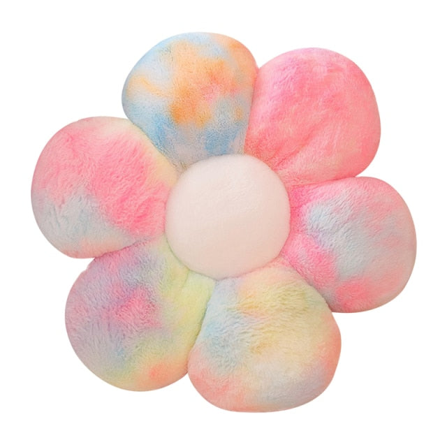 Plush Flower Pillow Furry Stuffed Petal Pillow Soft Fluffy Cushion Lovely Toys for Girls Kids Office Chair Cushion Floor Mat