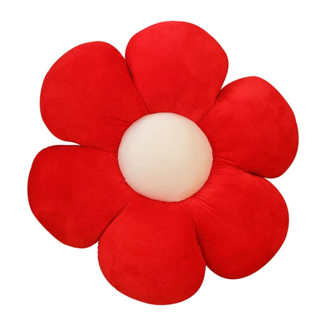 Plush Flower Pillow Furry Stuffed Petal Pillow Soft Fluffy Cushion Lovely Toys for Girls Kids Office Chair Cushion Floor Mat