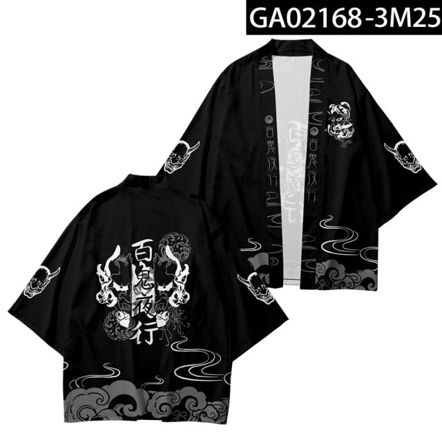 Plus Size 6XL 5XL 4XL Fashion Japanese Anime Robe Cardigan Women Men Harajuku Demon Slayer Cosplay Shirts Yukata Haori Kimono