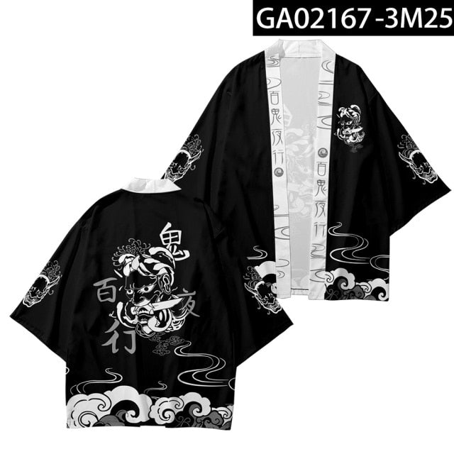 Plus Size 6XL 5XL 4XL Fashion Japanese Anime Robe Cardigan Women Men Harajuku Demon Slayer Cosplay Shirts Yukata Haori Kimono