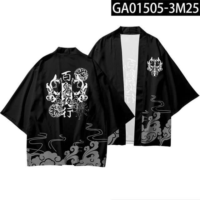 Plus Size 6XL 5XL 4XL Fashion Japanese Anime Robe Cardigan Women Men Harajuku Demon Slayer Cosplay Shirts Yukata Haori Kimono