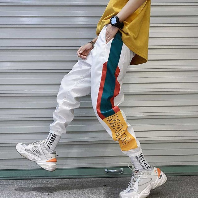 New Black Cargo Pants Hip Hop Joggers Men Loose Harem Pants Multi-pocket Ribbon Trousers Casual Streetwear Sport Pants for Men