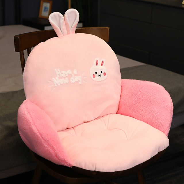 Bunny Rabbit animal Chair One-piece Cushion Office Sedentary Butt Mat Student Seat Back Cushions