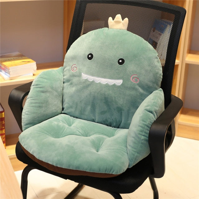 Dinosaur t-rex tyrannosaurus Chair One-piece Cushion Office Sedentary Butt Mat Student Seat Back Cushions