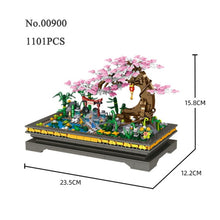 Load image into Gallery viewer, Mini Building Block Simulation Plant Pine Cherry Blossom Potted Model Decoration DIY Tree Flower Bonsai Assembled Brick Toy Gift
