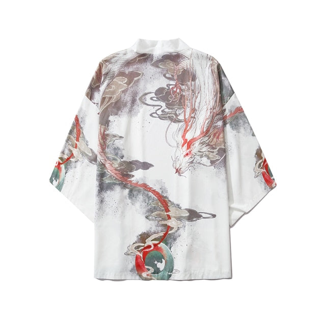 Bebovizi Summer Beauty Samurai Traditional Kimono Japanese Anime Clothes Cardigan Cosplay Men Women Yukata Female Shirt Blouse
