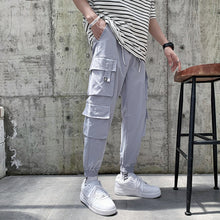 Load image into Gallery viewer, 2022 New Hip Hop Joggers Cargo Pants Men Harem Pants Multi-Pocket Ribbons Man Sweatpants Streetwear Casual Mens Pants S-5XL
