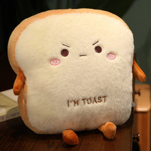 Load image into Gallery viewer, Plush Bread Pillow Cute Simulation Food Toast Soft Doll Warm Hand Pillow Cushion Home Decoration Kids Toys Birthday Gift
