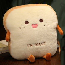 Load image into Gallery viewer, Plush Bread Pillow Cute Simulation Food Toast Soft Doll Warm Hand Pillow Cushion Home Decoration Kids Toys Birthday Gift
