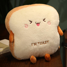 Load image into Gallery viewer, Plush Bread Pillow Cute Simulation Food Toast Soft Doll Warm Hand Pillow Cushion Home Decoration Kids Toys Birthday Gift
