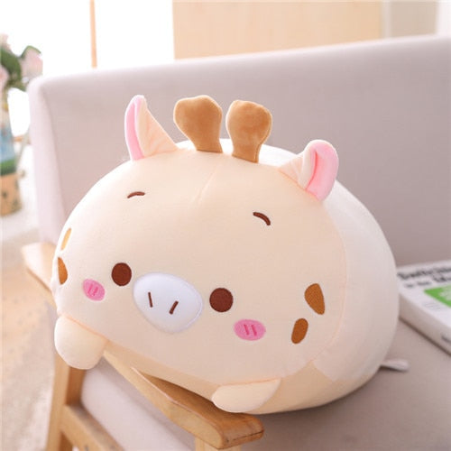 85cm Kawaii Animal Dinosaur Pig Cat Bear Plush Toy Soft Cartoon Panda Hamster Elephant Stuffed Doll Baby Sleep Pillow Kids Gift