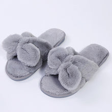 Load image into Gallery viewer, Winter Women House Slippers Faux Fur Fashion Warm Shoes Woman Slip on Flats Female Slides Black Pink cozy home  furry slippers
