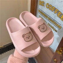 Load image into Gallery viewer, Bear Slippers Women Summer Flip-Flops Sandals 2021 Platform Casual House of Sunny Kawaii Home Soft
