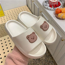 Load image into Gallery viewer, Bear Slippers Women Summer Flip-Flops Sandals 2021 Platform Casual House of Sunny Kawaii Home Soft
