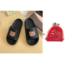 Load image into Gallery viewer, Bear Slippers Women Summer Flip-Flops Sandals 2021 Platform Casual House of Sunny Kawaii Home Soft
