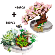 Load image into Gallery viewer, Succulent plant tree Creative LOZ MINI Flower Pot Plant Building Block City Cherry Tree Decoration Bricks DIY
