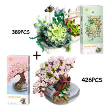 Load image into Gallery viewer, Succulent plant tree Creative LOZ MINI Flower Pot Plant Building Block City Cherry Tree Decoration Bricks DIY
