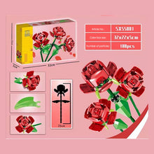 Load image into Gallery viewer, Rose Assembled Building Blocks Valentine&#39;s Day Gift Tulip Assembled Building Blocks Thanksgiving Teacher&#39;s Day Gift Girl Toy
