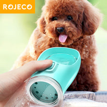 Load image into Gallery viewer, ROJECO Pet Dog Water Bottle Portable Drinker Cat Water Bowl For Dogs Sport Travel Water Bottle Drinking Bowl For Dog Accessories
