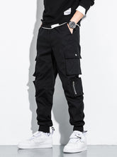 Load image into Gallery viewer, Spring Summer Multi-Pockets Cargo Pants Men New Streetwear Plus Size Black Joggers Male Casual Cotton Trousers 6XL 7XL 8XL
