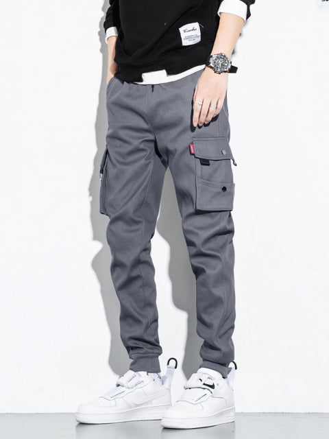 Spring Summer Multi-Pockets Cargo Pants Men New Streetwear Plus Size Black Joggers Male Casual Cotton Trousers 6XL 7XL 8XL