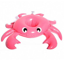 Load image into Gallery viewer, Inflatable Cherry Crab Cup Holder Pool Party Float Drink Holder Swimming Pool Float Tools Beer Cooler Pool Toy Floating Coasters
