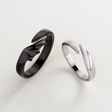 Load image into Gallery viewer, New Hip Hop Angel and Devil Couple Rings Men Women Korean Simple Black White Student Gift Jewelry for Engagement Accessary
