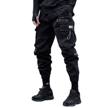 Load image into Gallery viewer, New Black Cargo Pants Hip Hop Joggers Men Loose Harem Pants Multi-pocket Ribbon Trousers Casual Streetwear Sport Pants for Men
