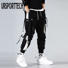Load image into Gallery viewer, Hip Hop Joggers Men Letter Ribbons Cargo Pants Pockets Track Tactical Casual Techwear Male Trousers Sweatpants Sport Streetwear
