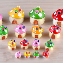 Load image into Gallery viewer, 4PCS Resin Mini Mushroom House Miniature Garden Accessories Colorful Micro Landscape Fairy Garden Miniatures Decorations Craft
